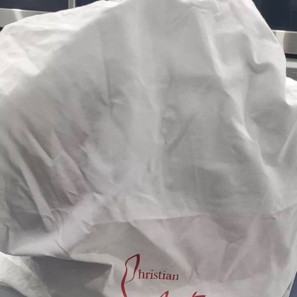 Christian Louboutin Woven Raffia Tote Bag Medium  Frangibus Black - Picture 10 of 11